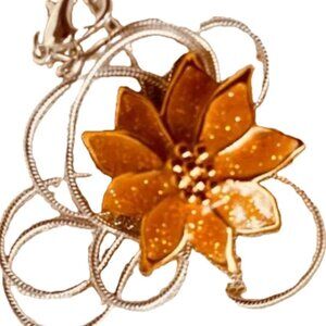 Vintage Metallic Enamel Colorful Flower Pendant Fashion Necklace